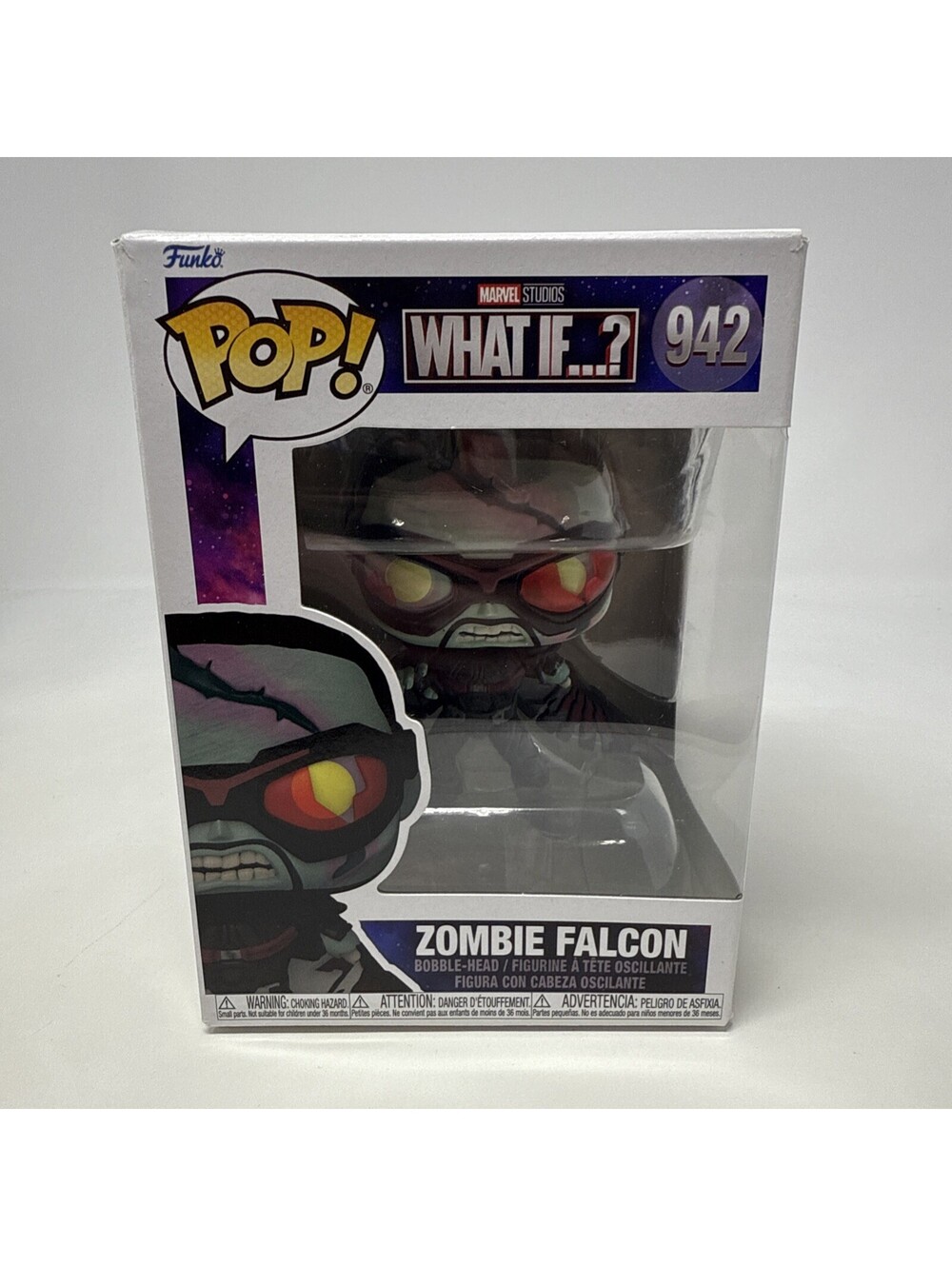 Funko Pop! Vinyl: Marvel What If...? Zombie Falcon #942 Bobblehead Figure